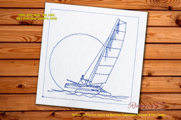 Catamaran Boat Redwork Review for Craft Fair Sellers