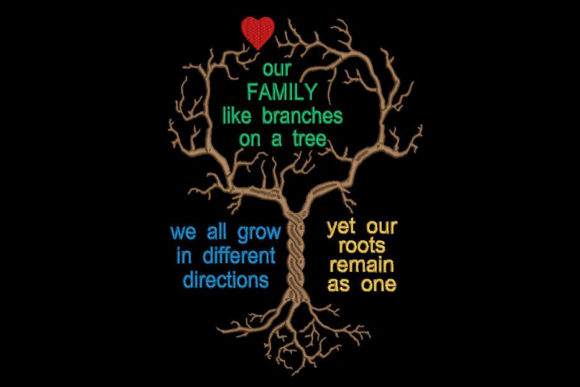 Family Tree and Quote: Seasonal Embroidery Review