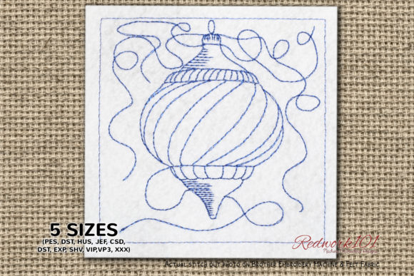 Hanging Christmas Ornaments Redwork: Booth Review