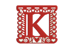 Papel Picado Alphabet K: A Handcrafted Monogram for Thoughtful Gifts