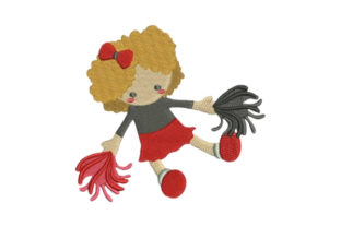Toy Doll in Cheerleader Uniform: Seasonal Embroidery Review